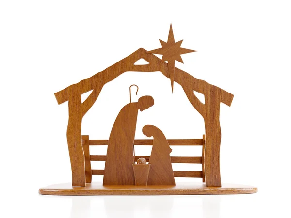 Cuna de Navidad de madera — Foto de Stock