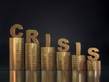 Bozuk para yığınlarıyla ilgili kriz kelimesi