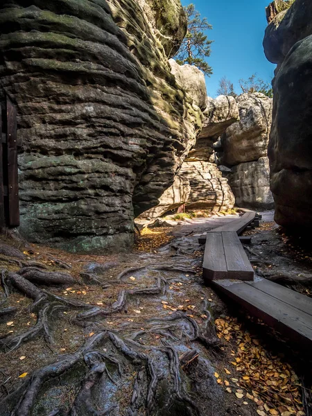 Les Rochers Errant du Parc National de la Montagne de la Table, Pologne — Photo