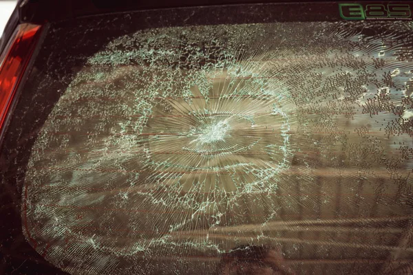 Broken car glass cracked glass effect