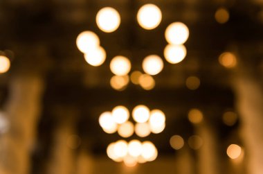 Bulanıklık veya bokeh, modern bir Restoran, sıcak sesi ışık lambalar