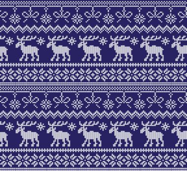 Kış şenlikli Noel örgü örgüsü yün örgü