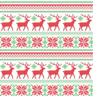 Kış şenlikli Noel örgü örgüsü yün örgü
