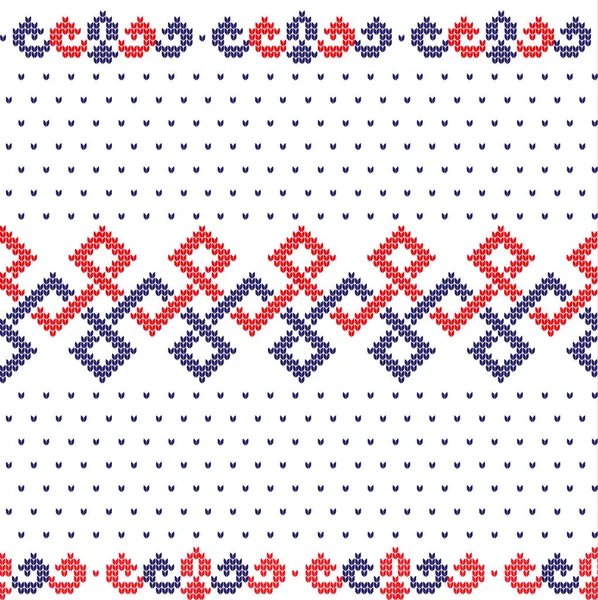 Noël festif motif tricoté laine tricoté — Image vectorielle