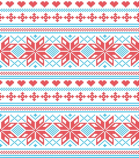 Patrón de punto navideño festivo de invierno de punto de lana — Vector de stock