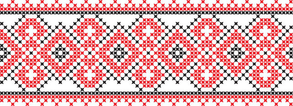 embroidered Ukrainian national pattern cross