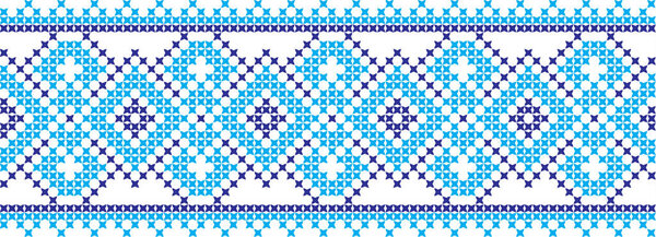 embroidered Ukrainian national pattern cross