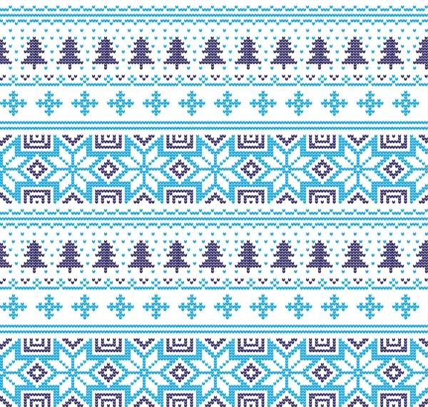 Navidad Año Nuevo invierno sin costuras patrón de punto noruego festivo de lana — Archivo Imágenes Vectoriales