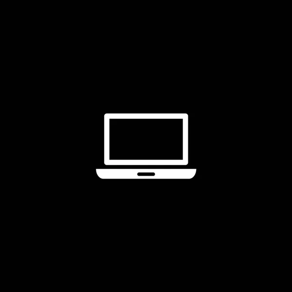 Wektor ikona płaskie laptopa — Wektor stockowy