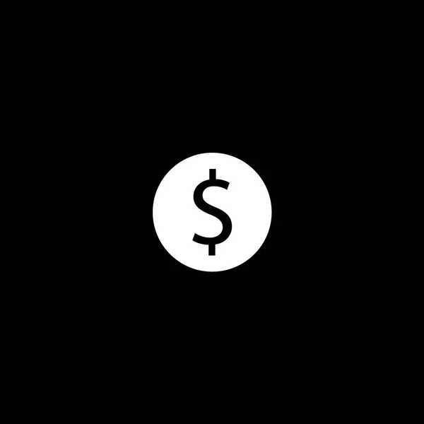 Vektor flache Symbol Dollar — Stockvektor