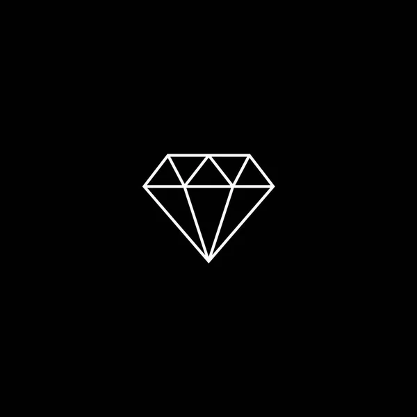 Vector platte pictogram diamant — Stockvector