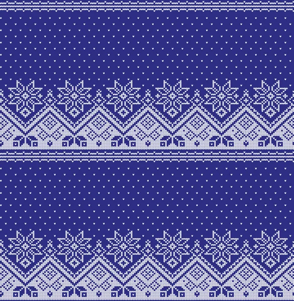 Christmas New Year's winter seamless festive Norwegian pixel pattern - Scandinavian style — Stock Vector