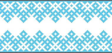 Kanaviçe işi süsleme Ulusal desen işlemeli