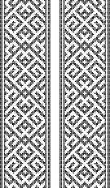 Kanaviçe işi süsleme Ulusal desen işlemeli