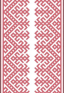 Kanaviçe işi süsleme Ulusal desen işlemeli