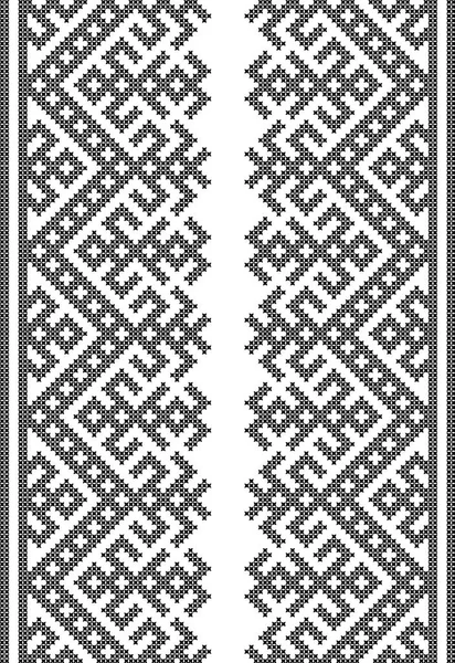 刺繍クロスステッチ飾り国民パターン — ストックベクタ