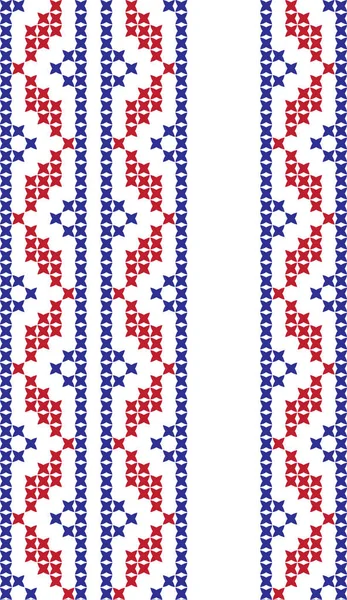 Vyšívané křížkové ornament národní vzor — Stockový vektor