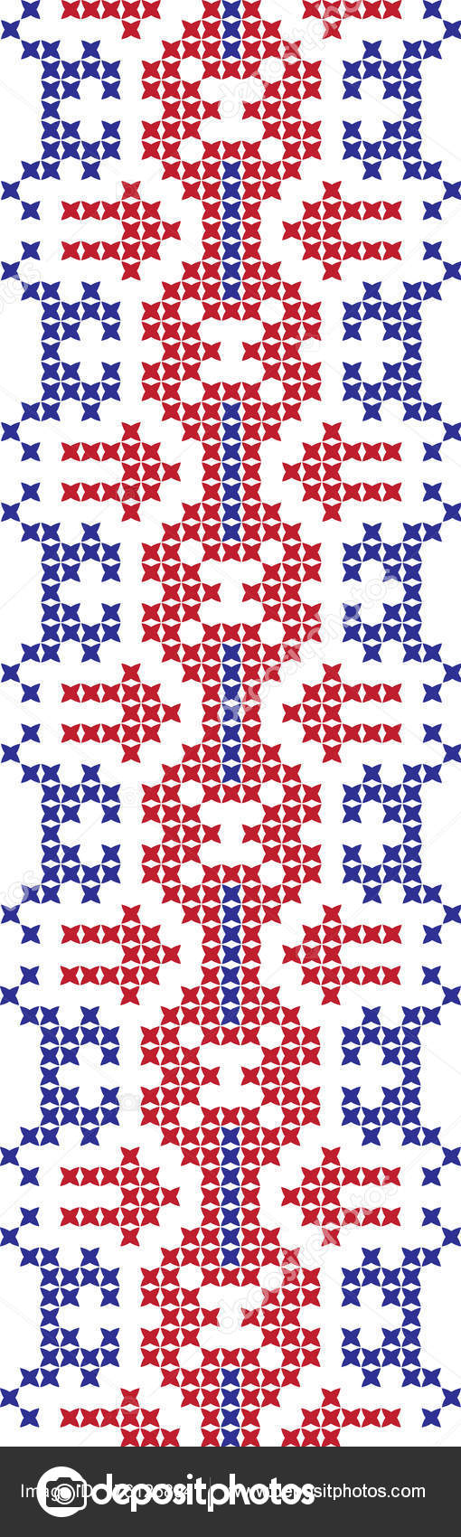 Embroidered crossstitch ornament national pattern Stock Vector by ©lililia 176126894