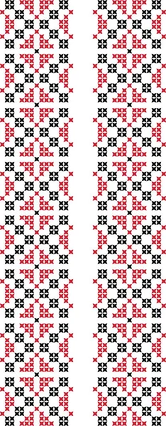 Ornamento bordado de punto de cruz patrón nacional — Archivo Imágenes Vectoriales