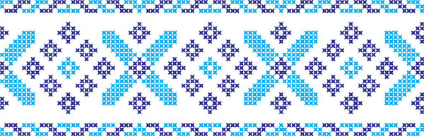 embroidered cross-stitch ornament national pattern