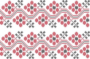 Kanaviçe işi süsleme Ulusal desen işlemeli