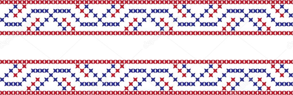 embroidered cross-stitch ornament national pattern