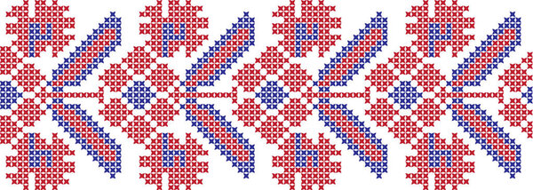 embroidered cross-stitch ornament national pattern