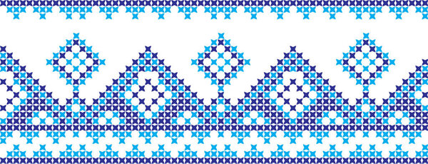 embroidered cross-stitch ornament national pattern Ukrainian Slavic