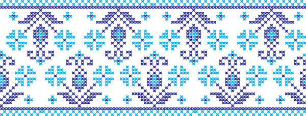 embroidered cross-stitch ornament national pattern Ukrainian Slavic
