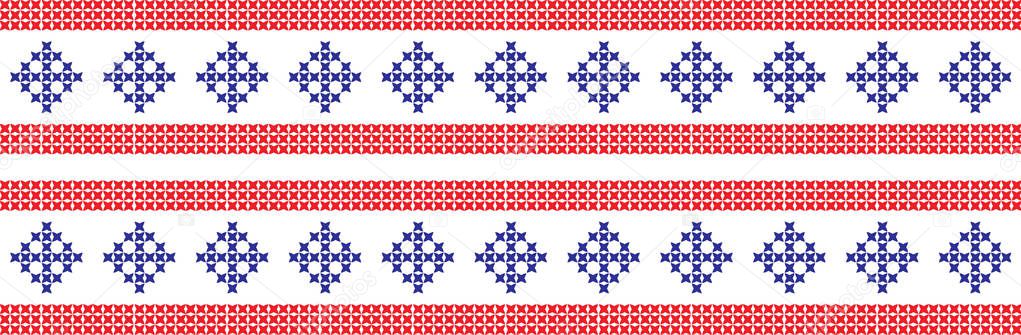 embroidered cross-stitch ornament national pattern Ukrainian Slavic