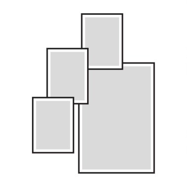 Fotoğraflar, Resimler, fotoğraf kolajı, fotoğraf bulmaca için vektör çerçeve