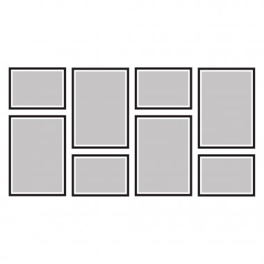 Fotoğraflar, Resimler, fotoğraf kolajı, fotoğraf bulmaca için vektör çerçeve