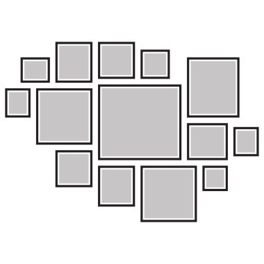 Fotoğraflar, Resimler, fotoğraf kolajı, fotoğraf bulmaca için vektör çerçeve