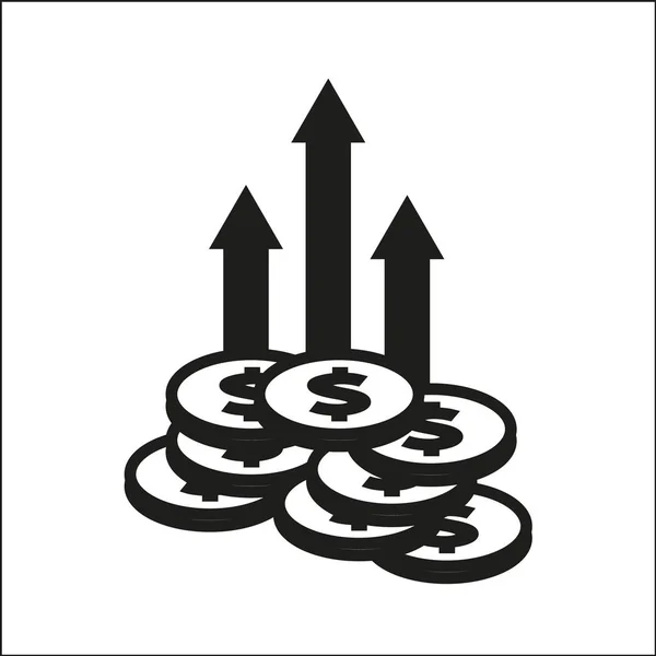 Vettoriale piatto icona soldi dollari — Vettoriale Stock