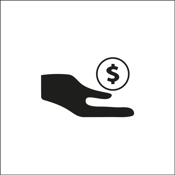 Vector platte pictogram geld dollars — Stockvector