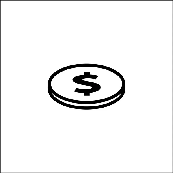 Vector plana icono dinero dólares — Archivo Imágenes Vectoriales