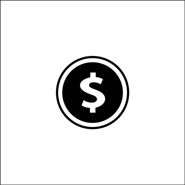 Wektor ikona płaskie pieniądze dolarów — Wektor stockowy