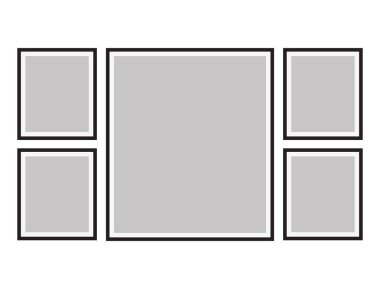 Fotoğraflar, Resimler, fotoğraf kolajı, fotoğraf bulmaca için vektör çerçeve