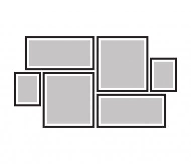 Fotoğraflar, Resimler, fotoğraf kolajı, fotoğraf bulmaca için vektör çerçeve