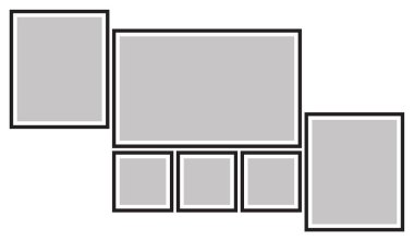 Fotoğraflar, Resimler, fotoğraf kolajı, fotoğraf bulmaca için vektör çerçeve