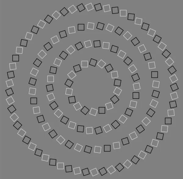 Векторная оптическая иллюзия на черно-белом фоне — стоковый вектор