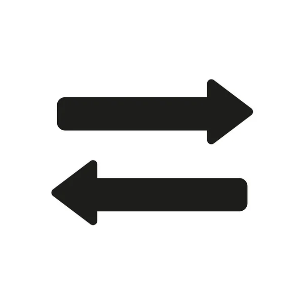 Vektor-Informationsaustausch flaches Symbol auf schwarz-weißem Hintergrund — Stockvektor