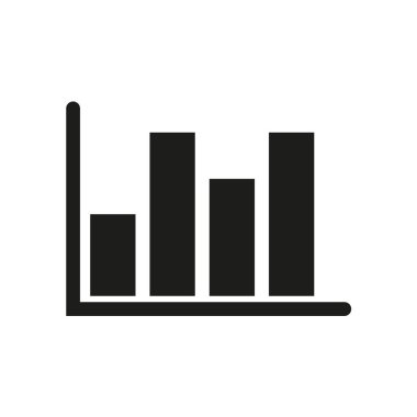Siyah ve beyaz arkaplanda vektör düz çizelgesi simgesi