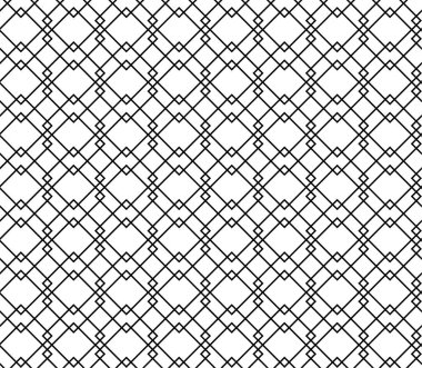 Altıgen ve üçgen dokuya sahip soyut geometrik desen arkaplanı. Siyah ve beyaz dikişsiz ızgara çizgileri.