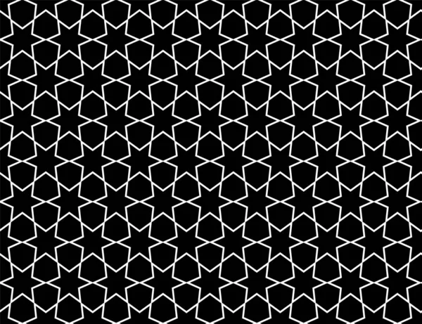 Altıgen ve üçgen dokuya sahip soyut geometrik desen arkaplanı. Siyah ve beyaz dikişsiz ızgara çizgileri.