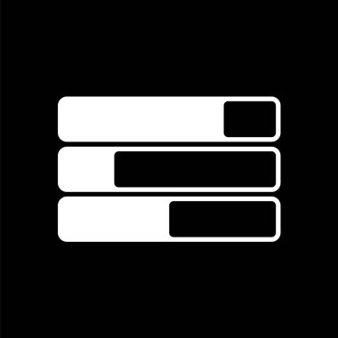 Siyah ve beyaz arkaplanda vektör düz simge ayarları kaydırıcıName