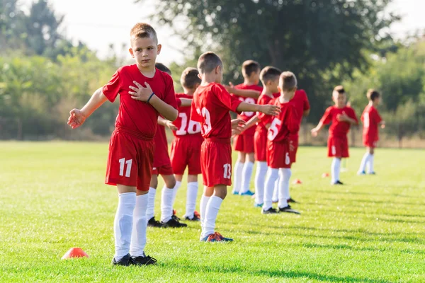 Kinder voetbalteam — Stockfoto