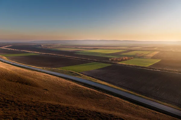 Paysage agricole, champs de cultures arables — Photo