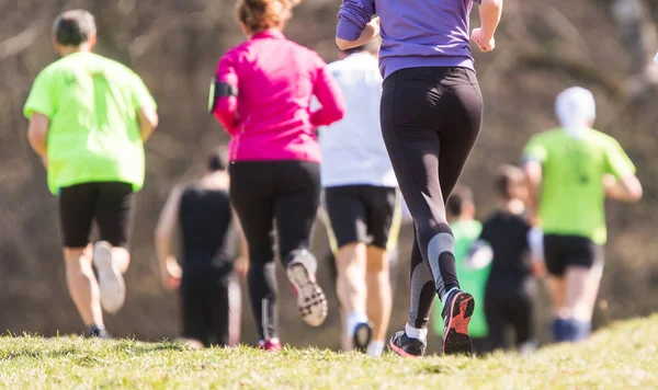 Marathonlauf, Menschenfüße — Stockfoto