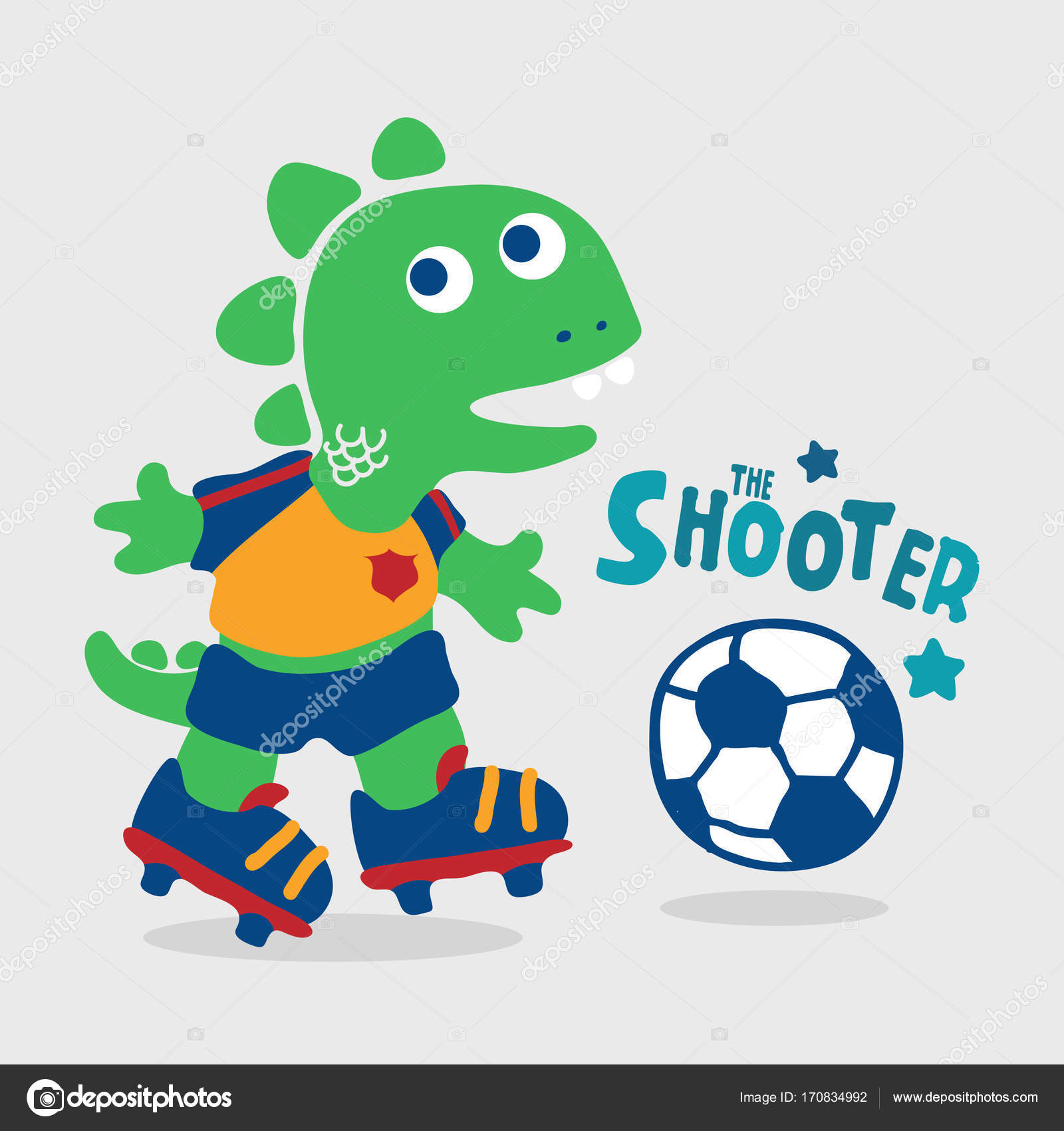 Dinossauro do futebol ilustração stock. Ilustração de competitivo - 6316690